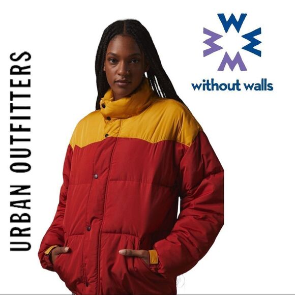 NEW Without Walls Urban Outfitters UO Western Puffer Coat Jacket M L XL - Picture 2 of 7
